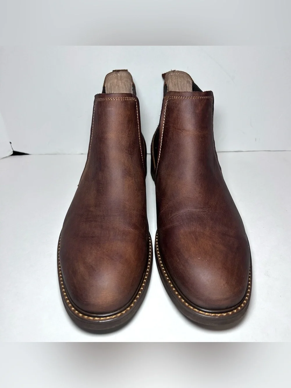 Florsheim Lodge Plain Toe Gore Chelsea Boot Men’s Brown Leather